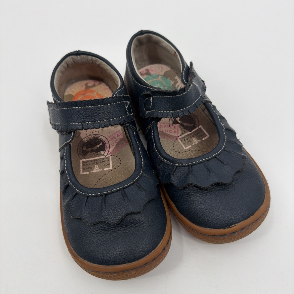 Livie & Luca RUCHE CLASSIC Mary Jane Navy Shoes Size 12